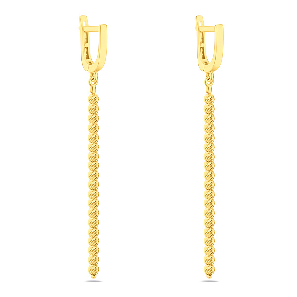 Серьги-подвески из желтого золота (арт. 107057ж) – изображение 1