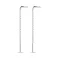 Срібні сережки-протяжки без каменів (арт. 7502/9732) – зображення 1