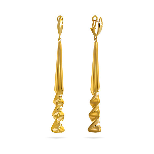 Золоті сережки з підвісками Francelli (арт. 105141ж) – зображення 1