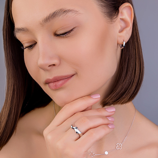 Золотые серьги-кольца  (арт. 110708б) – изображение 4