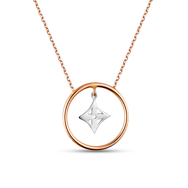 Золоте кольє "Квіточка" з підвіскою (арт. 351054) – зображення 1