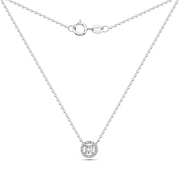 Кольє з білого золота з діамантами (арт. Ц341655010б) – зображення 2