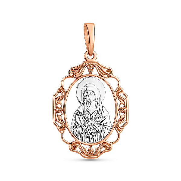 Золотая ладанка-иконка Дева Мария (арт. 440618) – изображение 1