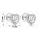 Серебряные пусеты Сердечка (арт. 7518/7360) – изображение 2