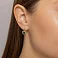 Золотые серьги с кварцем и фианитами (арт. 111244Пзф) – изображение 2