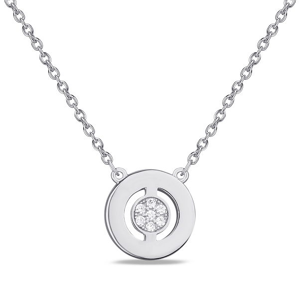 Срібне кольє з фіанітами (арт. 7507/1756) – зображення 1
