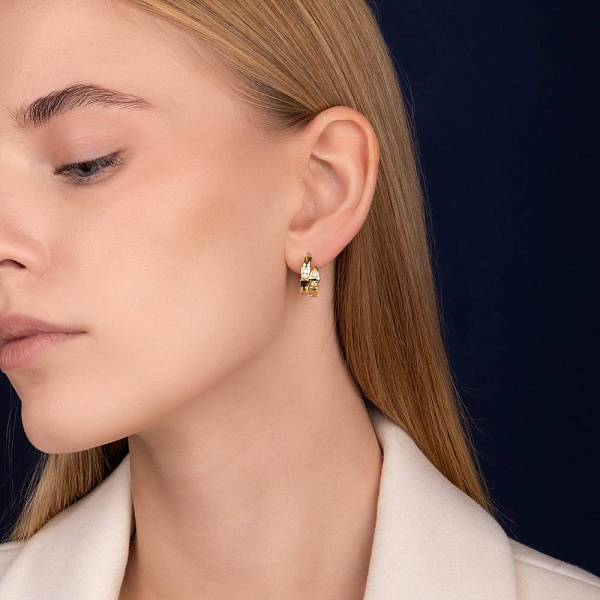 Серьги из желтого золота Змея (арт. 1091094/15ж) – изображение 3