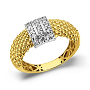 Золота каблучка з фіанітами (арт. 156716жр)