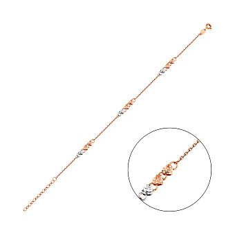 Фото Браслет из красного и белого золота (арт. 326397кб)