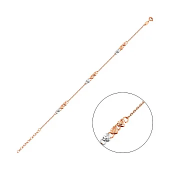 Браслет з червоного і білого золота (арт. 326397кб)