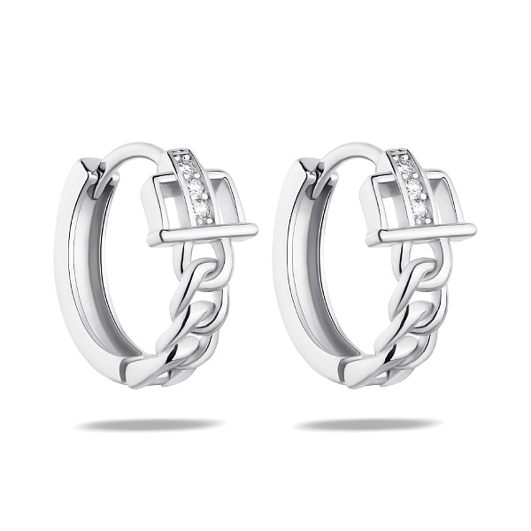 Серьги-кольца из серебра (арт. 7502/4883/10) – изображение 1