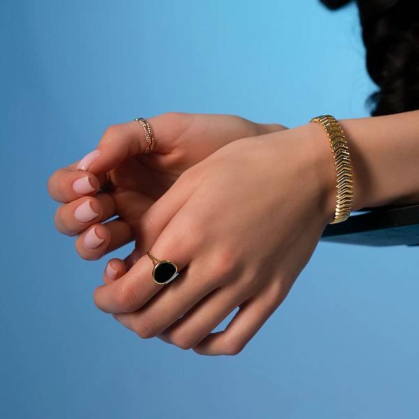 Золотое кольцо Колоски (арт. 140036) – изображение 3