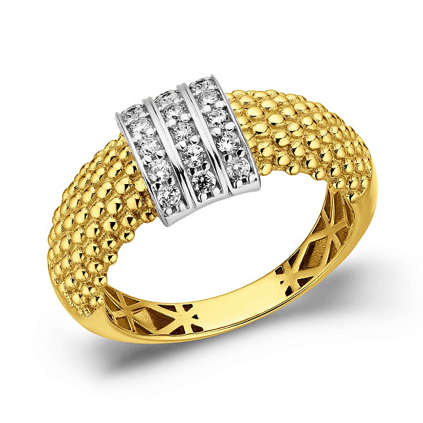 Золотое кольцо с фианитами (арт. 156716жр) – изображение 1