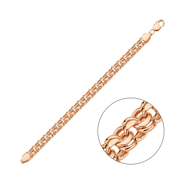 Золотий ланцюговий браслет плетіння Бісмарк (арт. 310318) – зображення 1