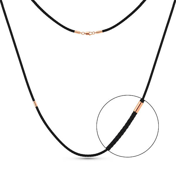 Шелковый шнурок с золотыми вставками (арт. 930012Д) – изображение 3