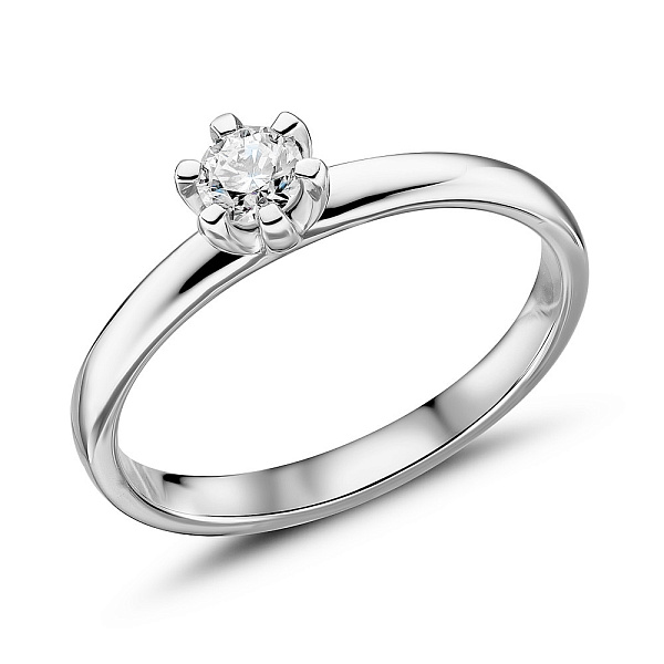 Каблучка для заручин з золота з діамантом (арт. К341336020б) – зображення 1