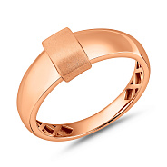 Фото Массивное золотое кольцо с матовым покрытием (арт. 156751м)