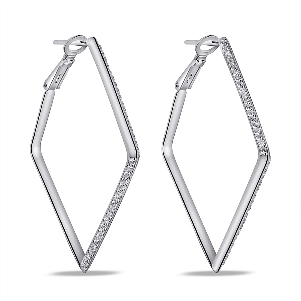 Серебряные серьги с россыпью фианитов (арт. 7502/9851) – изображение 1
