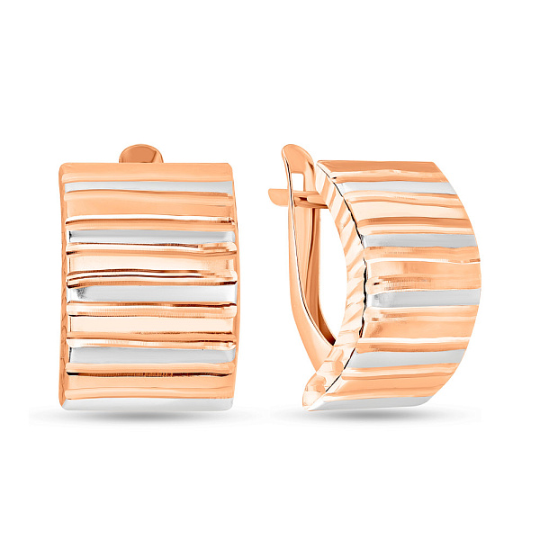 Золотые серьги без камней (арт. 121416) – изображение 1