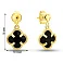 Сережки з жовтого золота з чорними фіанітами (арт. 1091793жч) – зображення 5