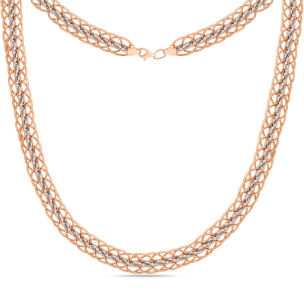 Масивне золоте кольє з родіюванням (арт. 350456) – зображення 1