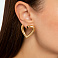Золотые серьги Francelli Сердце без камней (арт. е1091987/30ж) – изображение 3