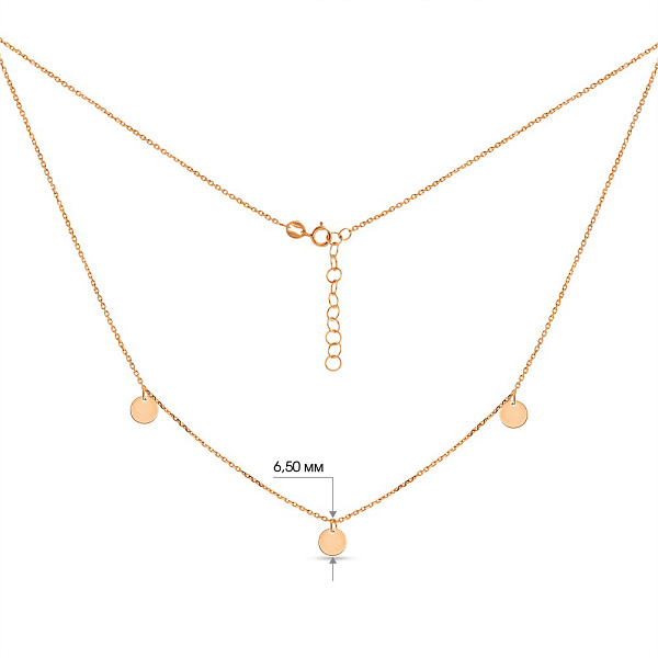 Золотое колье "Монеты" (арт. 351558/5) – изображение 4