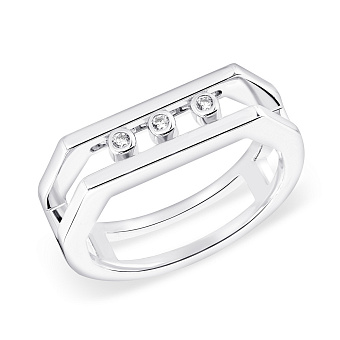 Кольцо из серебра с фианитами (арт. 7501/5571)