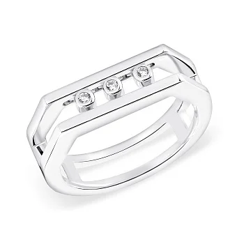 Каблучка зі срібла з фіанітами (арт. 7501/5571)