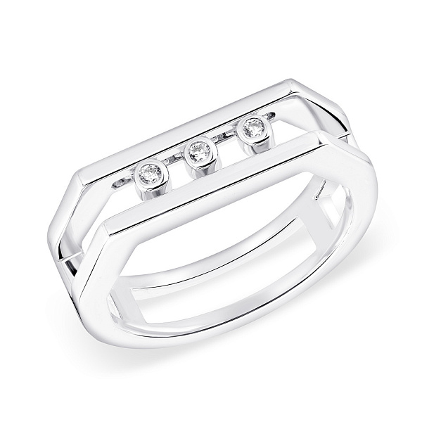 Кольцо из серебра с фианитами (арт. 7501/5571) – изображение 1