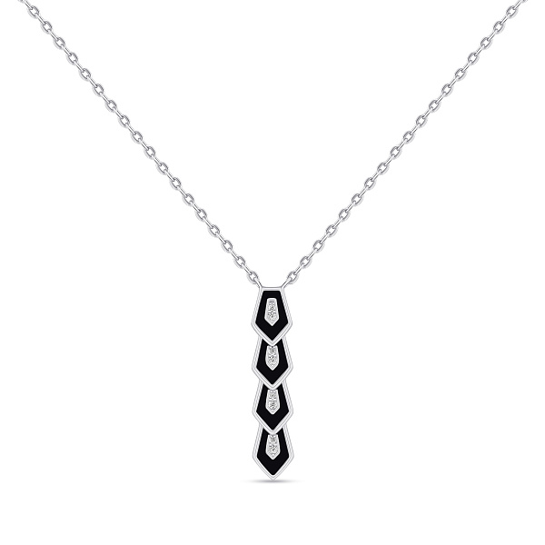 Серебряное колье с эмалью (арт. 7507/2373еч) – изображение 1