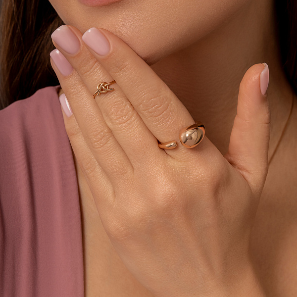 Каблучка з червоного золота Крапля (арт. 1401124) – зображення 3