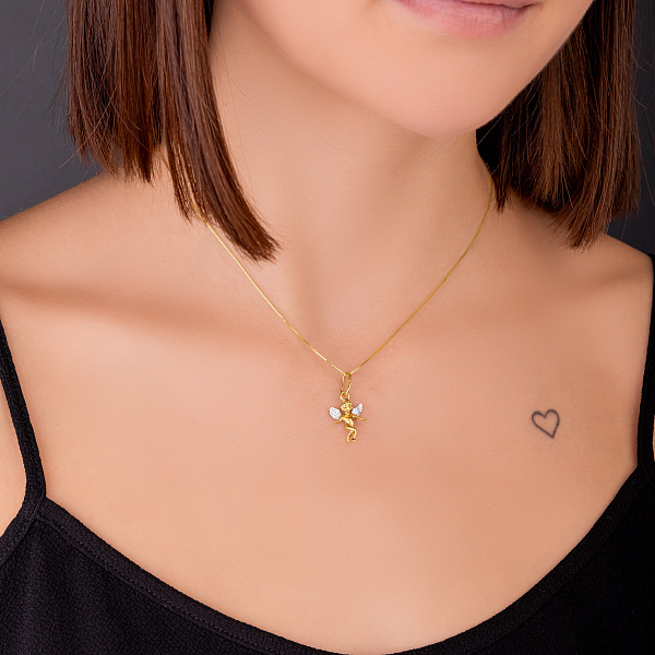 Подвес Купидон из желтого золота (арт. 420780ж) – изображение 2