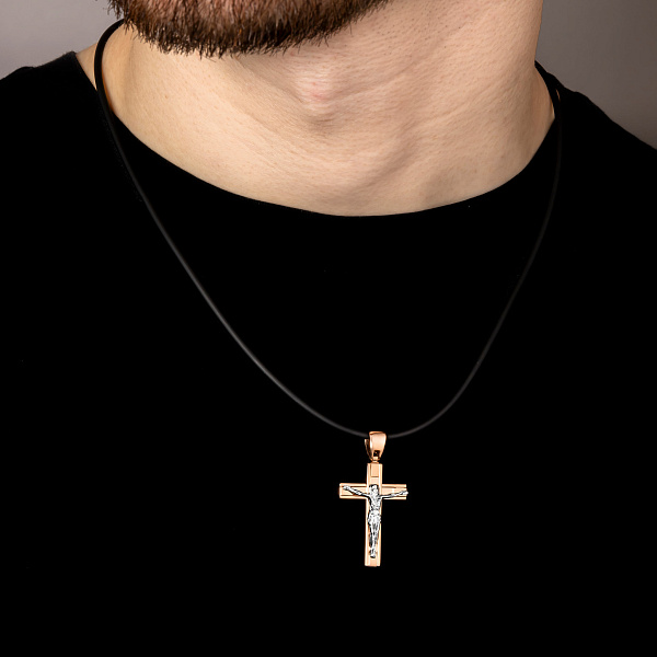 Хрестик з золота з розп'яттям (арт. 500702) – зображення 2