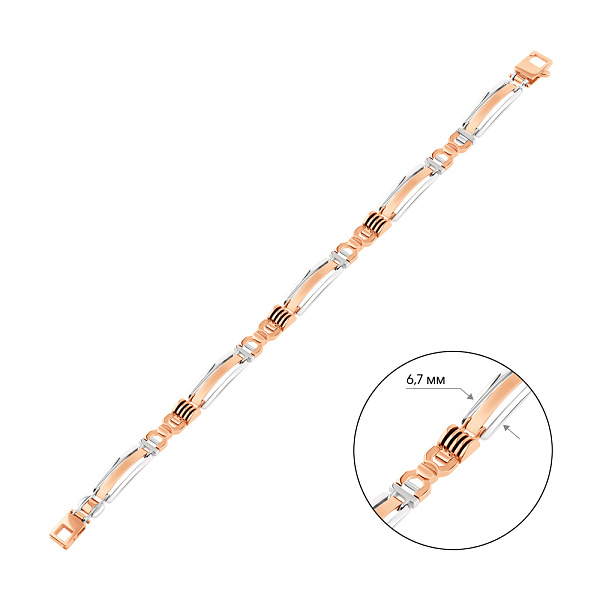 Золотой мужской браслет с ониксом (арт. 325536кбо) – изображение 6