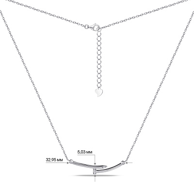 Колье из серебра с фианитами (арт. 7507/1178)