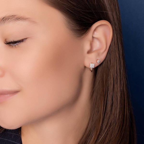 Золоті сережки-пусети з фіанітами (арт. 2100964101) – зображення 3