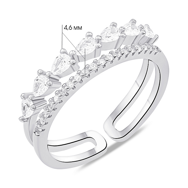 Серебряное кольцо с фианитами (арт. 7501/6971) – изображение 2