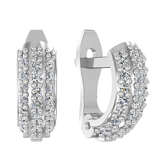 Фото Золотые детские серьги с фианитами (арт. 110317б)