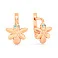 Сережки для дітей Бджілки з червоного золота (арт. 1101051г) – зображення 1