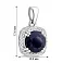Срібний підвіс з сапфіром і фіанітами (арт. 7503/2119784Спс) – зображення 2