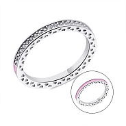 Фото Кольцо из серебра Trendy Style с эмалью и фианитами (арт. 7501/К2ФР/1391-16)
