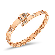 Браслет из красного золота Змея с фианитами (арт. 326869)