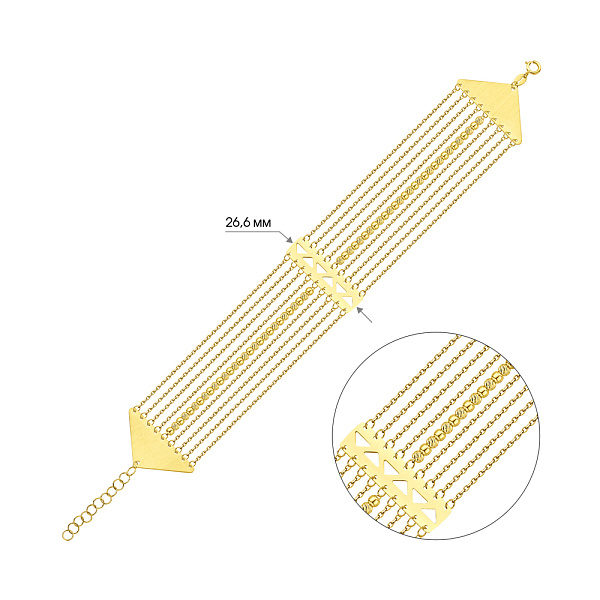 Браслет Francelli из желтого золота (арт. 3261044ж) – изображение 8