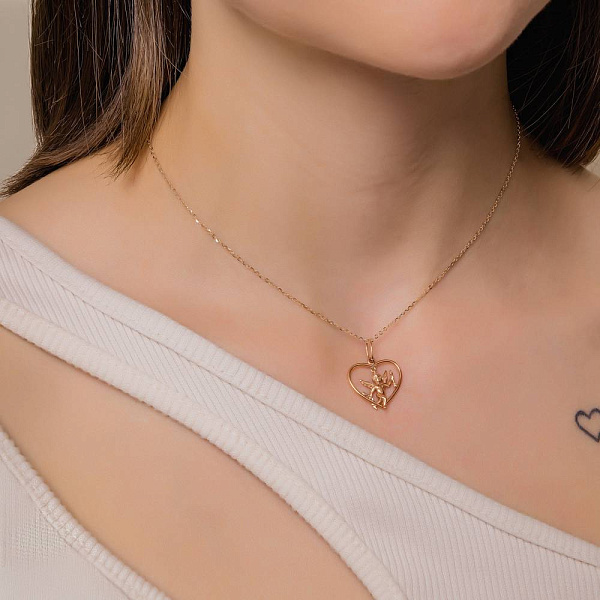 Золота підвіска Купідон (арт. 440968) – зображення 2