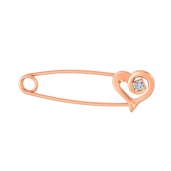 Фото Золотая булавка с фианитом (арт. 360084)