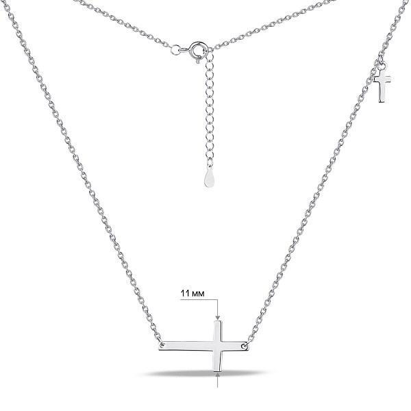 Колье из серебра Крестик (арт. 7507/1959) – изображение 3