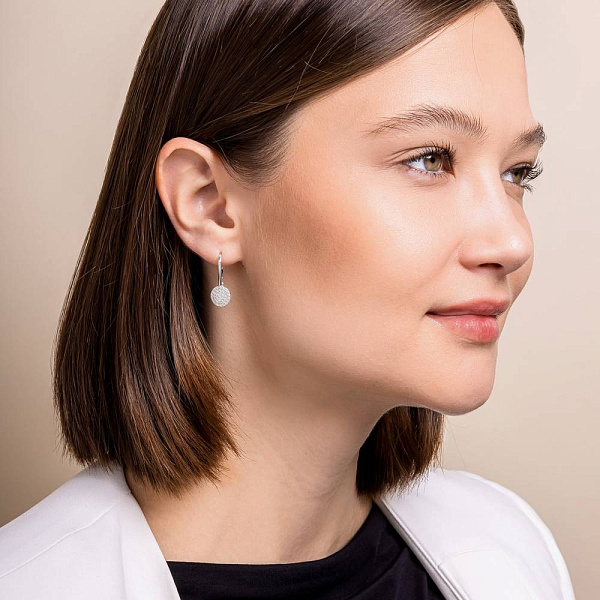 Золоті сережки з діамантами (арт. С341451030б) – зображення 3