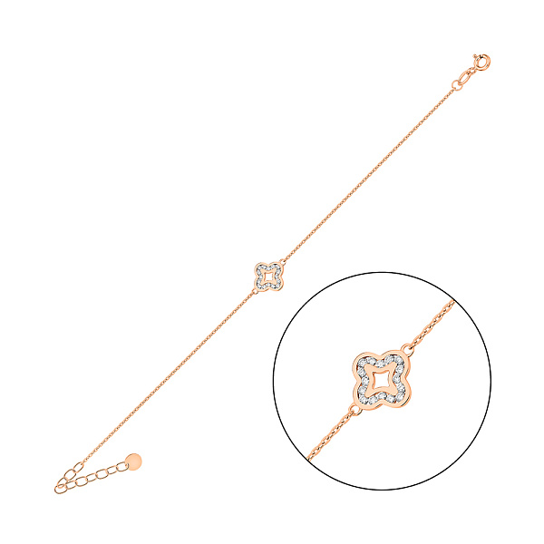 Золотий браслет з діамантами (арт. Б011578015) – зображення 1