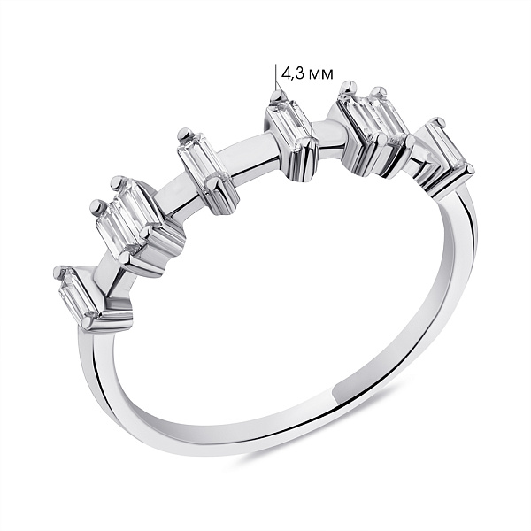 Серебряное кольцо с фианитами (арт. 7501/6238) – изображение 2